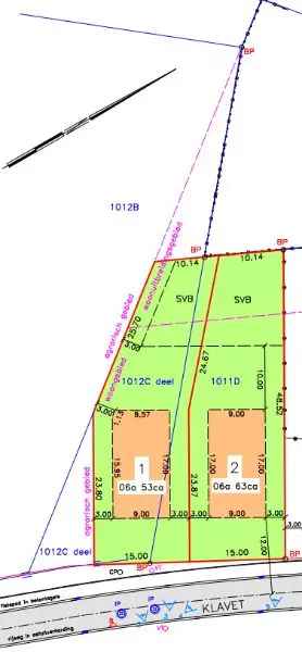 Bouwgrond 663m² in het Groen