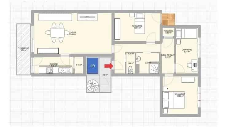 Appartement te Koop Charleroi - 2 slaapkamers - Balkon - Nabij winkels