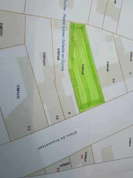 Bouwgrond Berlare 364m² Zuidgericht Halfopen Bebouwing