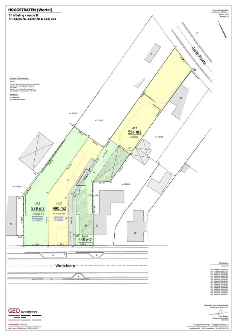 Bouwgrond Halfopen Bebouwing 554m2 Wortel