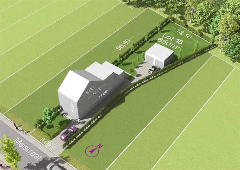 Bouwgrond 650m2 Halfopen Bebouwing Centrum