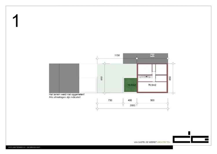 Bouwgrond 180m² Schelle Centrum HOB Tweewoonst