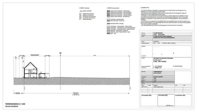 VERGUND PROJECT VAN TWEE GESLOTEN BEBOUWINGEN OP 10A59CA MET CENTRALE LIGGING IN HALLE-BOOIENHOVEN