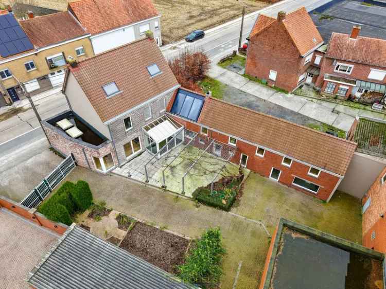 Huis te huur Dentergem: Woning met loods en magazijn