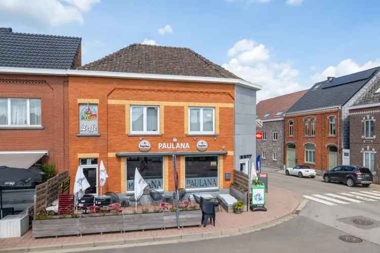 Handelspand + woonst vlak naast station Galmaarden