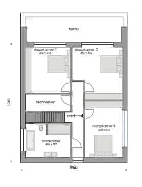 Bouwgrond te koop Nederename 854m²