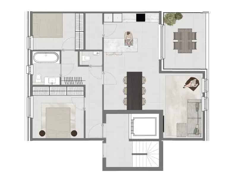 Appartementen Alveringem Landelijke Zichten 84m2 114m2