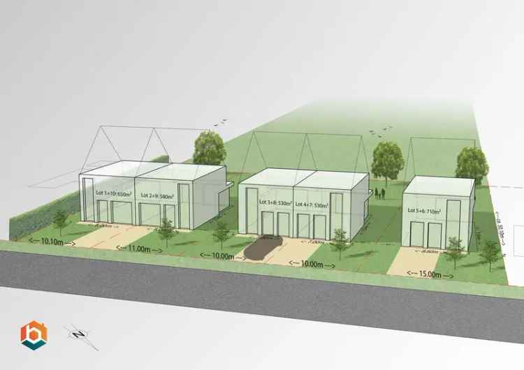 Bouwgrond Kampenhout 710m²  Groene omgeving Open Bebouwing