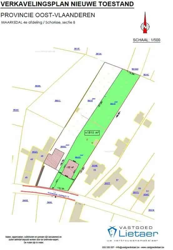 Bouwgrond 1810m² Maarkedal - Landelijk - Alleenstaande Woning