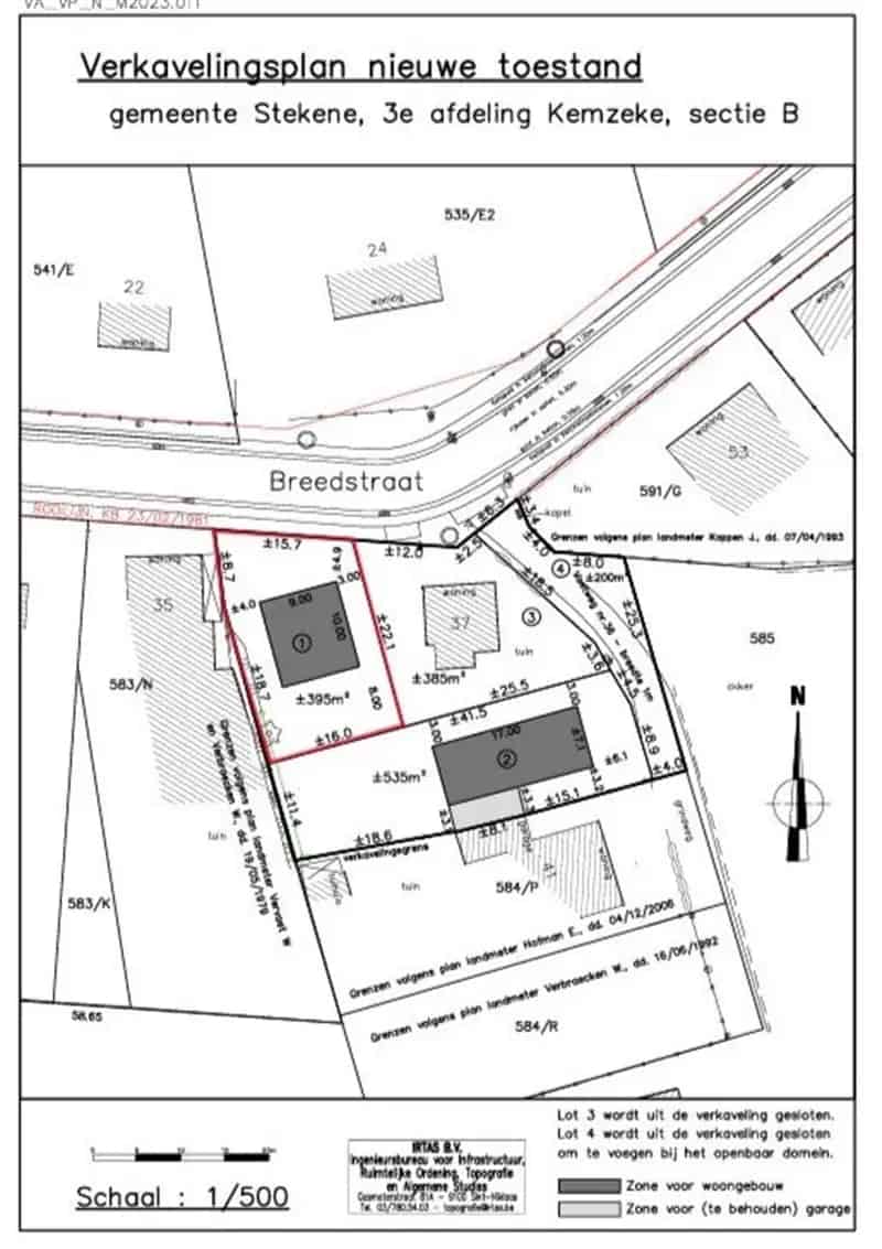 Bouwgrond te Huur Stekene - 395m² Zuidgerichte Tuin