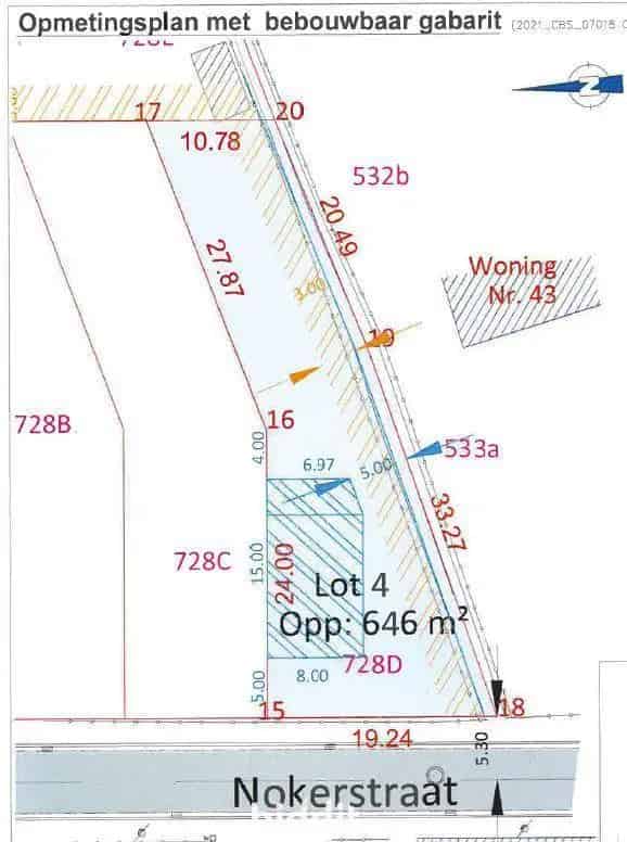 Bouwgrond Halfopen Bebouwing 646m2