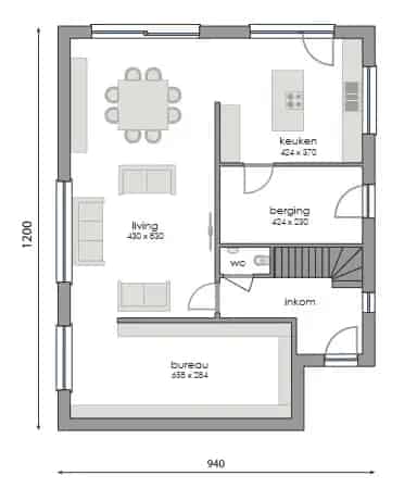 Bouwgrond Dikkelvenne 1358m² Open Bebouwing