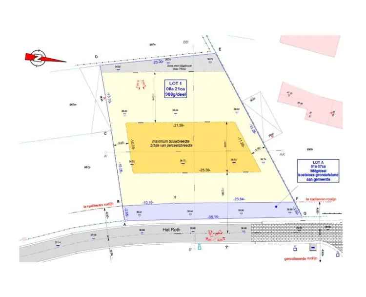 Rustig gelegen ZW gerichte bouwgrond van 821 m² voor ruime ééngezinswoning !