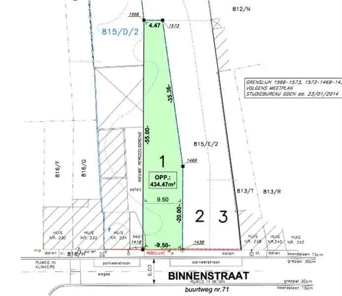 Bouwgrond te Koop Aalst Binnenstraat