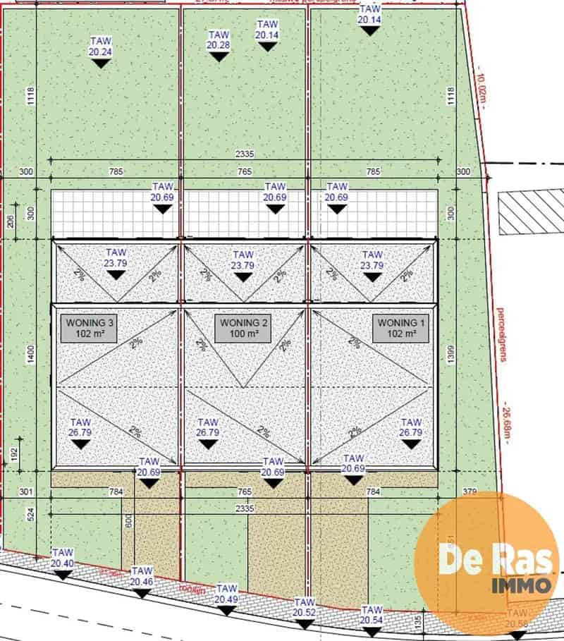 Landelijk gelegen bouwgrond halfopen bebouwing Lot 3