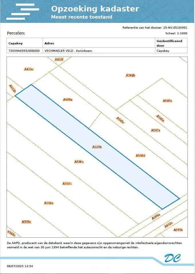 PERCEEL LANDBOUWGROND TE KOOP VIA MEDEDINGINGSPROCEDURE