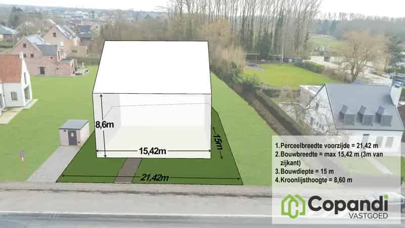 Bouwgrond te Duffel 781m2 Open Bebouwing