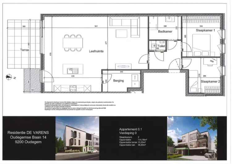 Koop appartement in Oudegem met energiezuinige nieuwbouwkenmerken