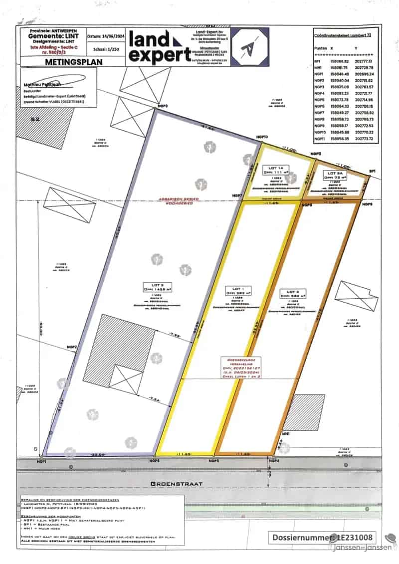 Bouwgrond te Lint 693m² HOB nabij Station en E19