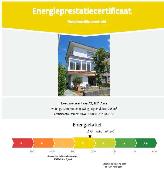 GERENOVEERDE WONING MET 3 SLKS EN BUREAU TE ZELLIK