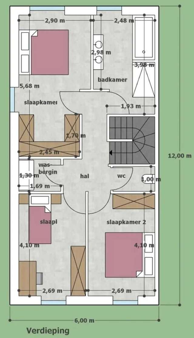 Energiezuinige half-open bebouwing